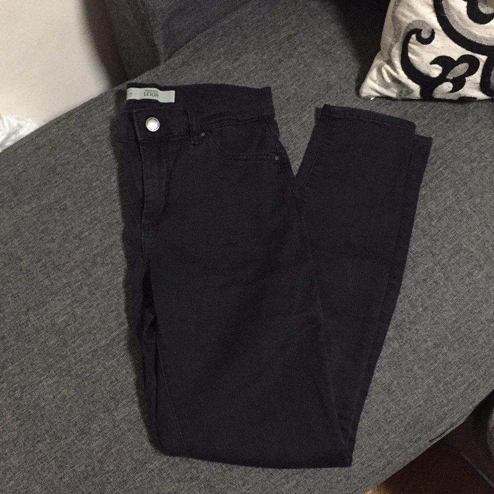 Topshop Leigh Black Jeans 26
